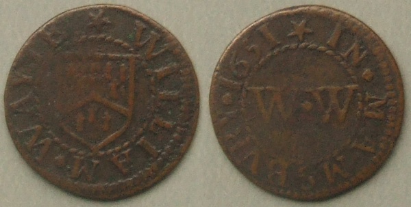 Malmesbury, William Wayte 1651 farthing